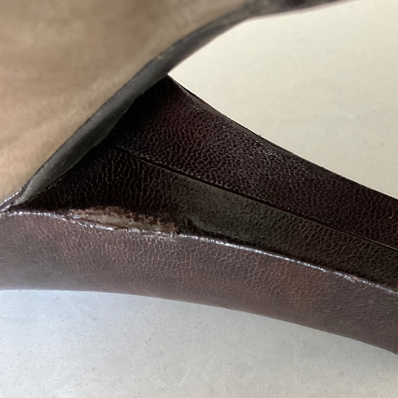 ANTHROPOLOGIE Naya Kasha Brown Leather/Suede Peep Toe Heeled Booties Size 10 - Picture 9 of 10